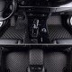 Cheap Black and Beige Stitching Luxury Leather Diamond Car Mats Cheap Black and Beige Stitching Luxury Leather Diamond Car Mats