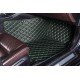 Cheap Black and Green Stitching Luxury Leather Diamond Car Floor Mats