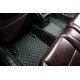 Cheap Black and Green Stitching Luxury Leather Diamond Car Floor Mats
