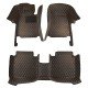 Cheap Black and Orange Stitching Luxury Leather Diamond Car Floor Mats Cheap Black and Orange Stitching Luxury Leather Diamond Car Floor Mats