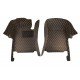 Cheap Black and Orange Stitching Luxury Leather Diamond Car Floor Mats Cheap Black and Orange Stitching Luxury Leather Diamond Car Floor Mats
