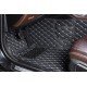 Cheap Black and White Stitching Luxury Leather Diamond Car Floor Mats