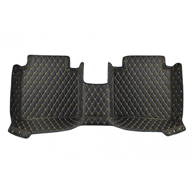 Cheap Black and Yellow Stitching Luxury Leather Diamond Car Floor Mats Cheap Black and Yellow Stitching Luxury Leather Diamond Car Floor Mats