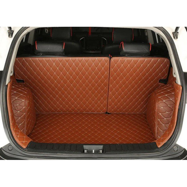 Cheap Brown Full Cover Luxury Leather Diamond Trunk Car Floor Mats Cheap Brown Full Cover Luxury Leather Diamond Trunk Car Floor Mats