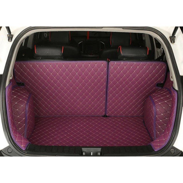 Cheap Purple Full Cover Luxury Leather Diamond Trunk Car Floor Mats Cheap Purple Full Cover Luxury Leather Diamond Trunk Car Floor Mats