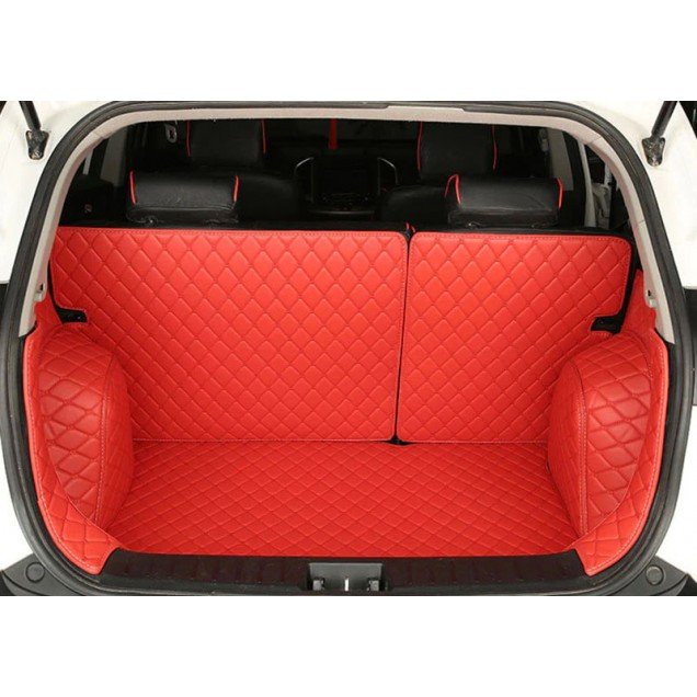 Cheap Red Full Cover Luxury Leather Diamond Trunk Car Floor Mats Cheap Red Full Cover Luxury Leather Diamond Trunk Car Floor Mats