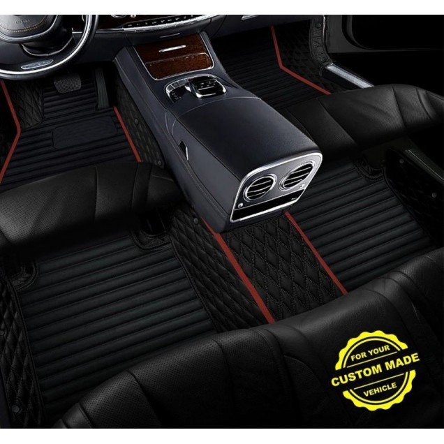 Cheap Maroon Hybrid Line Series Premium Car Floor Mats Cheap Maroon Hybrid Line Series Premium Car Floor Mats