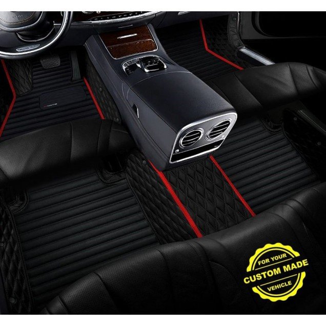 Cheap Red Hybrid Line Series Premium Car Floor Mats