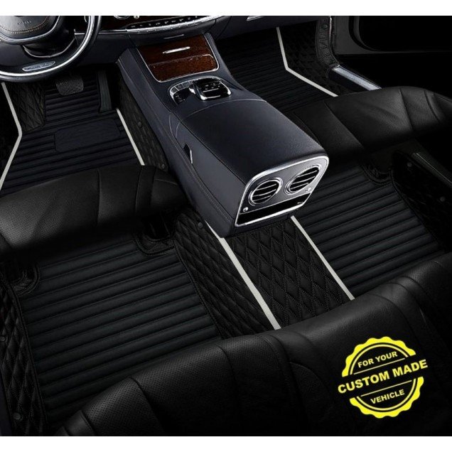 Cheap White Hybrid Line Series Premium Car Floor Mats Cheap White Hybrid Line Series Premium Car Floor Mats