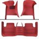 Cheap Maroon Luxury Leather Stripe Car Floor Mats Cheap Maroon Luxury Leather Stripe Car Floor Mats