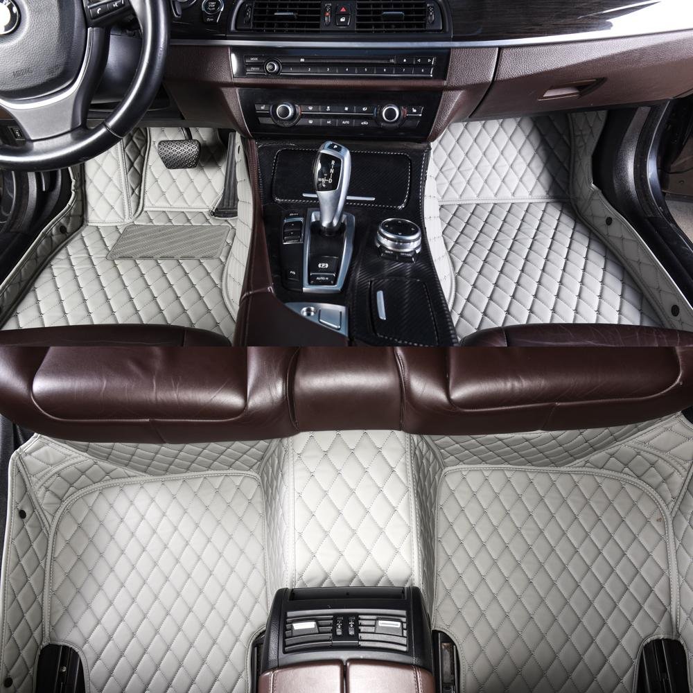 Cheap Grey Luxury Leather Diamond Car Mats