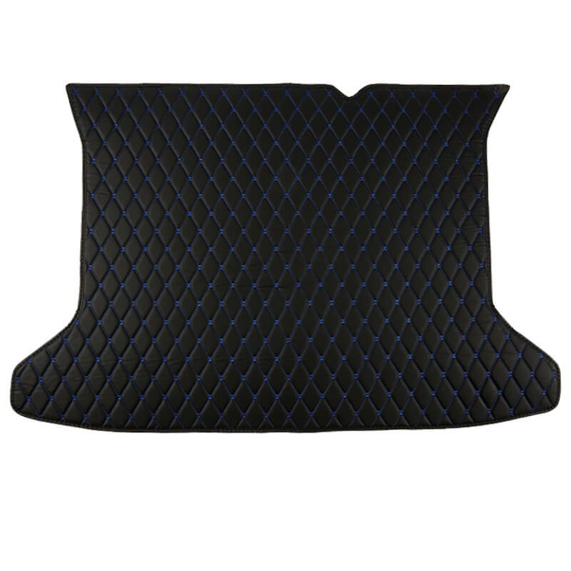 Cheap Black and Blue Stitching Luxury Leather Diamond Trunk Base Mat