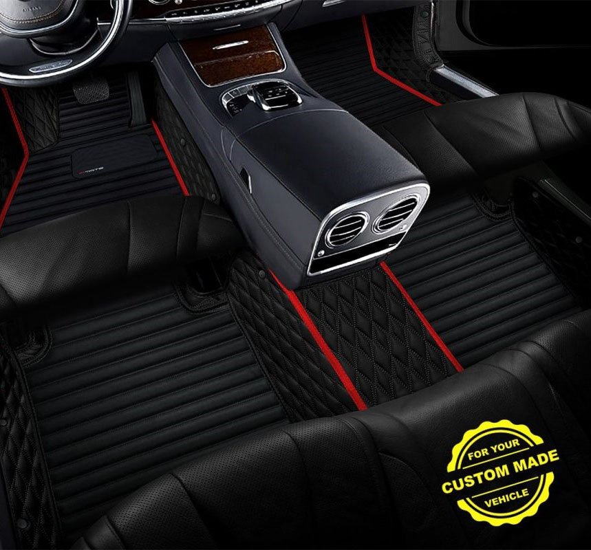 Cheap Red Hybrid Line Series Premium Car Mats
