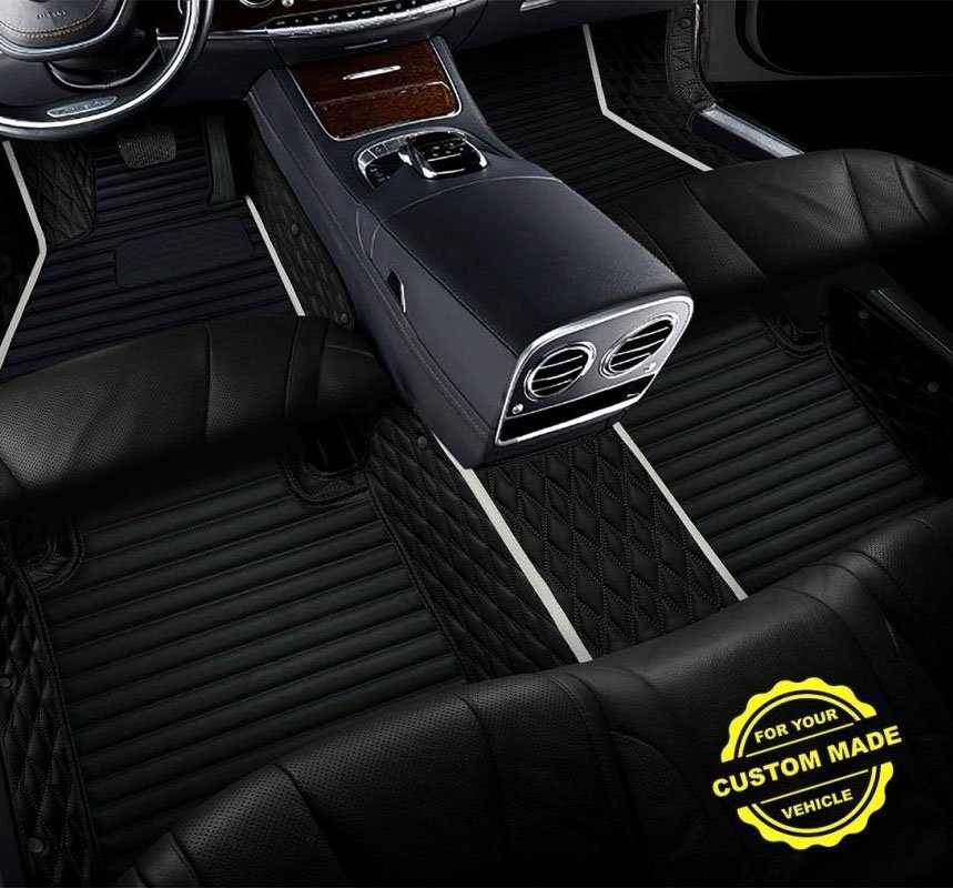 Cheap White Hybrid Line Series Premium Car Mats